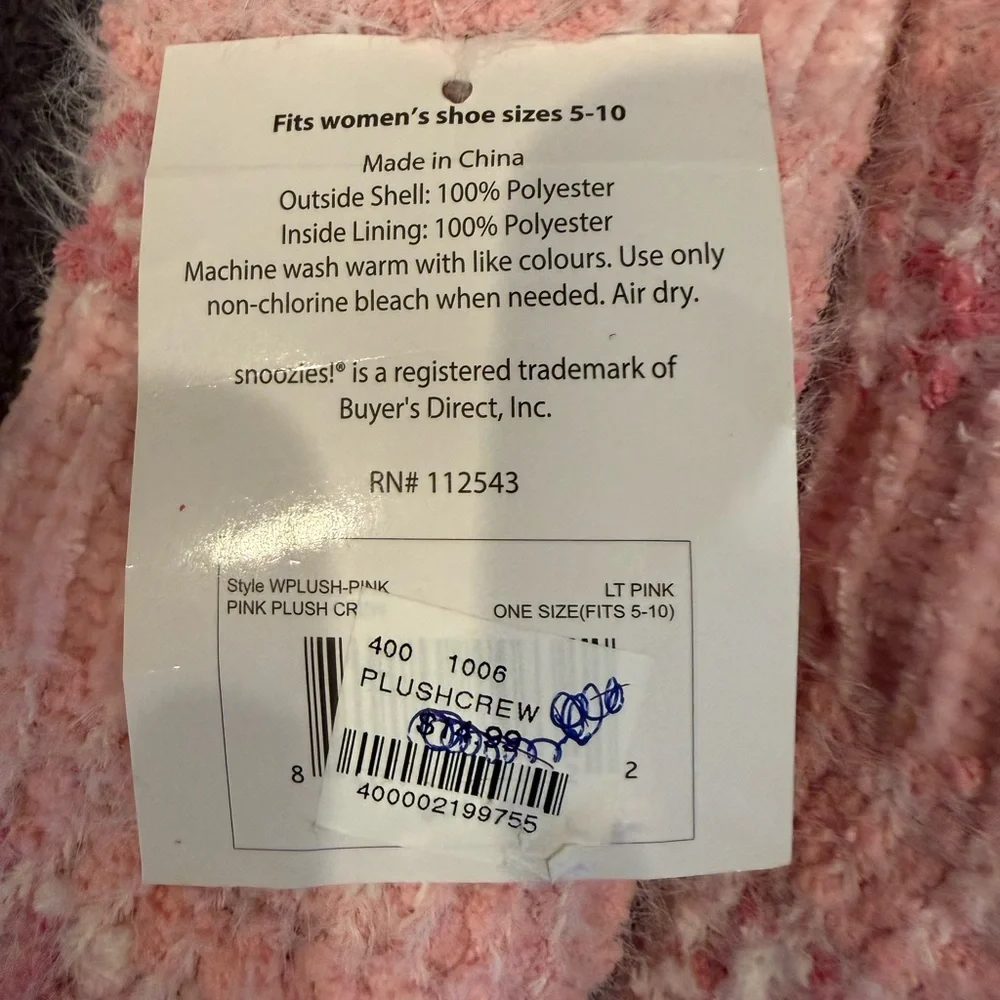 Snoozies! Women's Pink Cozy Fuzzy Socks